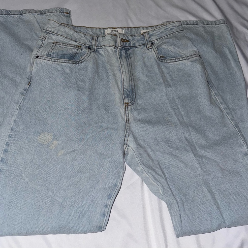 Cotton On Men's Relaxed Light Blue Jeans